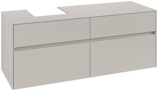 V&B Waschtischunterschrank Collaro 140x54,8x50cm, WT links, soft grey
