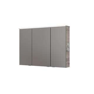 AQ400 LED-Spiegelschrank Mod UN 3 Türen m. Farbw. 700x1004x160mm, K: Sanremo Ei.