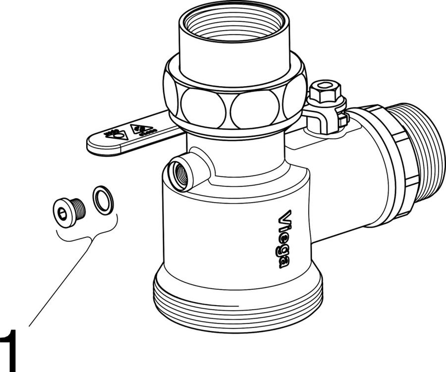 Artikelbild 4 des Artikels „Viega Gaszählerkugelhahn G2111.5 R/Rp 1 1/2, Messing, Eck R/Rp 1 1/2“