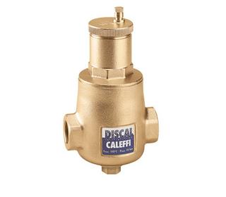 Caleffi Mikroblasenabscheider Discal 3/4" IG, MS-Gehäuse, m Entl.-Stutzen