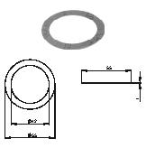 HG-TEC Dichtungen zu Stopfen 1 1/4" 55 x 42 x 1mm weiß