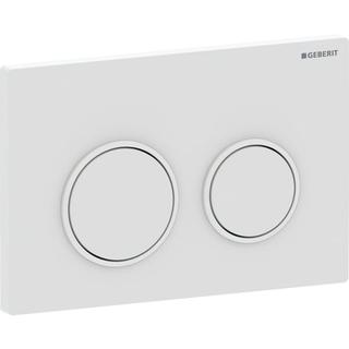 Geberit Abdeckplatte Omega20 Round Pl/T we. ma lack., Rg. we., f 2-Mg-Spül.