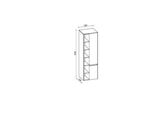 AQ 116 HS griffl. 1 Reg BE 330x520x1680 2 Türen R EWeiß CastE