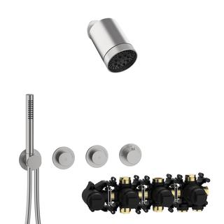 Herzbach Fertigmontageset P-SP3 MODUL7 Thermostat-Set, m Stab-HB, ES gebürstet