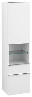 V&B Hochschrank Venticello 40,4x154,6x37,2cm, re, Gr. chr, wh. matt