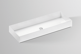 Alape Aufsatz-Waschtisch AB.ME1000 1000x375x115mm, we, o HL und Überlauf