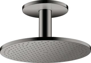 hansgrohe Kopfbrause 300 2jet Axor m Deckenanschluss, polished black chrome