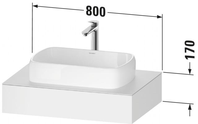 Artikelbild 3 des Artikels „Duravit Konsole Qatego 80x55x17cm, Tau supermatt, 1 Ausschnitt 80 x 55 x 17 cm | taupe supermatt“