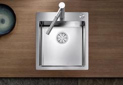 Blanco Becken CLARON400-IF-A 46x51cm, ES sgl, mit Ablauffernbedienung