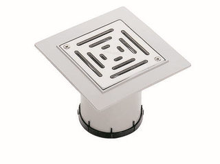 Dallmer Aufsatz PVC-KEN 10 Serie 10 150x150mm, PVC, Ro ES 1.4301, verschr.