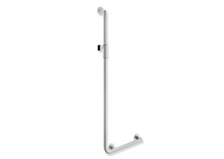 HEWI Winkelgriff System 900 1250x450mm, ES gs, sw, 32mm, m Mag.halte