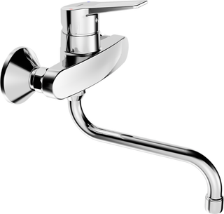 Hansa SPT-Wand-EHM HANSATWIST S-Anschl., schwenkb., Ausl. 232mm, chrom