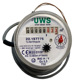 UWS Wasserzähler 1Strahl-Etg.zähler, Trocken, Impulsausg.