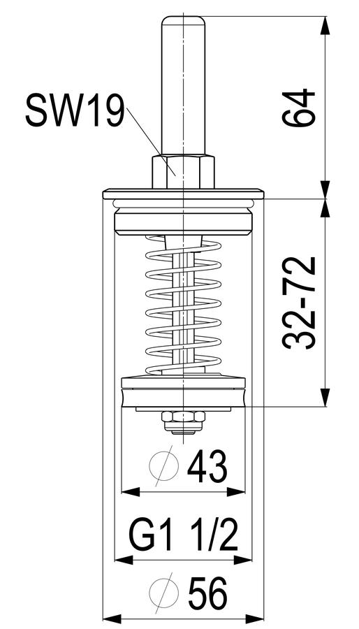 Artikelbild 2 des Artikels „Schlösser RFV-Oberteil 1820 DN 40, G 1 1/2, Messing, DIN-DVGW DN 40, G 1 1/2“