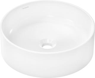 hansgrohe Aufsatzwaschtisch Xuniva S 400x400mm, o. HL/ÜL, SmartClean, weiß