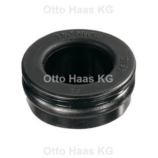HAAS Gummi-Sicken-Nippel DN 32 f DN 50, 27x53x25mm, EPDM, schwarz