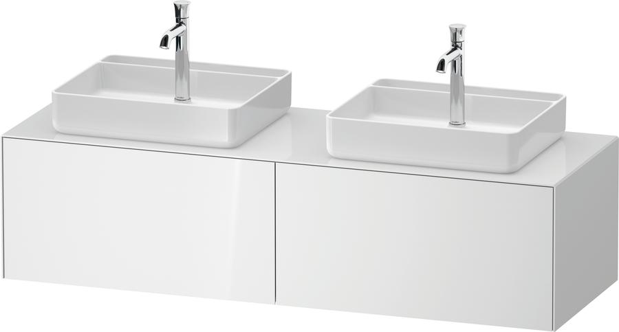 Artikelbild 1 des Artikels „Duravit WT-Unterschrank White Tulip 160x55cm, 2 A, w g, Ei L/ohne Beleucht. weiß Hochglanz | Eiche links/ohne Innenbeleuchtung“