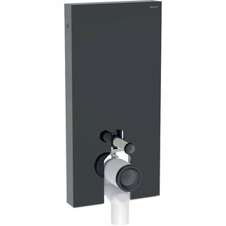 Geberit Stand-WC-Modul Monolith Plus Bauh. 101cm, Fr. Gl. sw, S. Alu SW-chrom