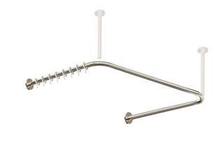 HEWI Vorhangstange System 900 162 PVD Achsm. 987x975x987mm, 28 Ringe, ni. geb.
