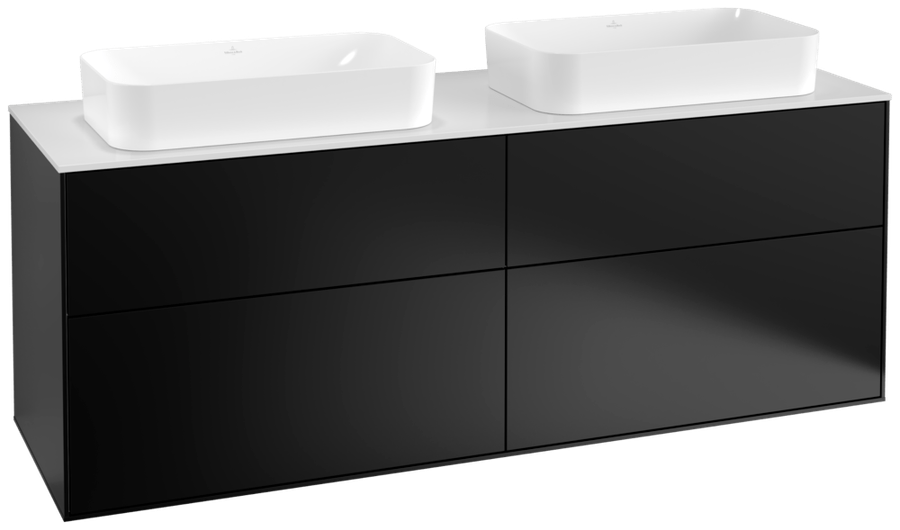 Artikelbild 1 des Artikels „V&B WT-Unterschrank Wandbel. Finion 160x60,3cm, Abd.-Pl. wh. m, bla m Lac Abdeckplatte white matt | black matt lacquer“