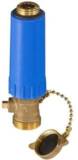 HAAS Baustopfen ALFRED 1/2", bl., m Füll- und Entleerungsventil