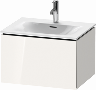 DU WTU L-Cube wandh.,400x620x481mm 1Auszug, weiß hochglanz ES Ahorn