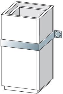 Bertrams Wandhalter Edelstahl CAMINO-FIX Maße 220/220mm