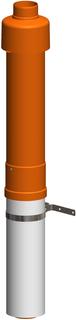 ATEC Dachhochführung PolyTwin DN 80/125, ziegelrot, 650mm, PP