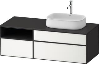 Duravit Waschtisch-Unterschrank Zencha 130x55cm, B re, Gl. w/grap matt, Ei re