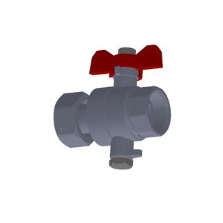 FL Kugelhahn 1"IG x Üwm 1"IG M10 Ig F.Fühlereinbau