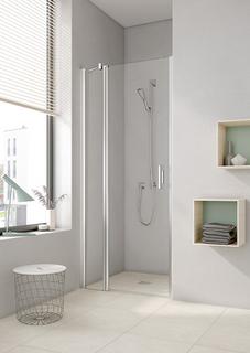 Kermi Pendelt. Pega 1-fl. mit Festfeld 110x185, silb. hgl, ESG klar, rechts