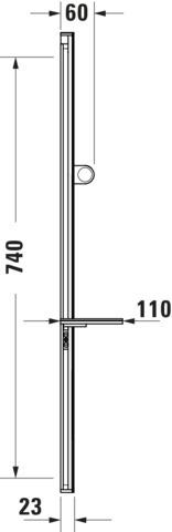 Artikelbild 11 des Artikels „Duravit Brausestange 800mm, aus Aluminium/Kunststoff, chrom chrom“