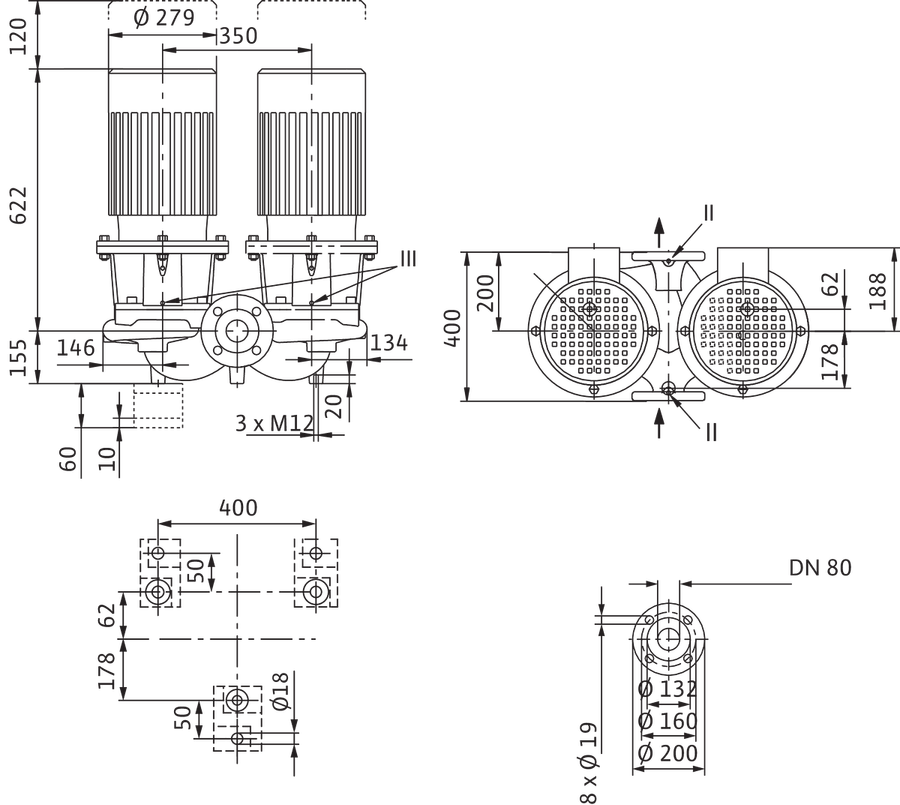 Artikelbild 4 des Artikels „Wilo Trockenläufer-Standard-Einzelpumpe DL 80/130-5,5/2-S1 “