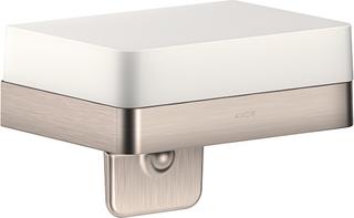 hansgrohe Lotionspender Axor universal mit Ablage, Glas, Edelstahl-Optik