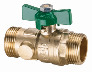 HS TW-Syst.-Kugelhahn UNIWATER 1444 3/4", mit Flügelgriff grün, Messing