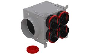 Zehnder Modul-Verteilerkasten 227,5x227,5x254, 4-fach, DN 160