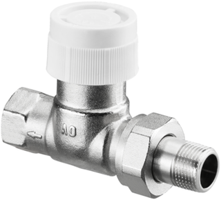 Oventrop RL-Thermostatvtl. Baureihe AV 9 DN 10, Durchgang, Messing vernickelt