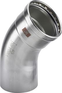 Viega XL-Bogen Temponox 1726.1XL 88,9mm, 45G, S n ro, SC-Con., Einstecke.