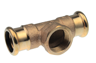 AIPS T-Stück VSH XPress 6130G 28mmxRp 3/4x28mm, Innengewinde, Rotguss