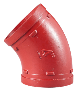 AIPS Bogen VSH Shurjoint 7111 76,1mm, 45Grad, rot