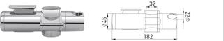 ASW Brausehalter ABS verchr., f Brauseschl. m kon. Mutter