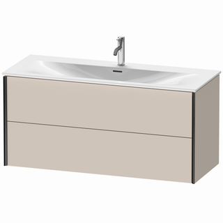 DU WTU XViu wandhängend,557x1210x480mm 2Schubk.,schwarz matt/taupe ES Ahorn
