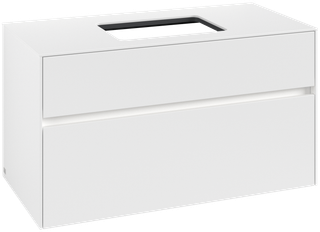 V&B Waschtischunterschrank Collaro 100x54,8x50cm, WT mi, LED 7,3 W, wh. mt.