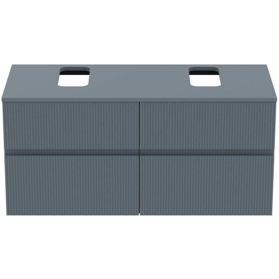 Artikelbild 2 des Artikels „IS Möbelwaschtisch-Unterschrank Finesse 120,2x50,5x55,8cm, 4 A, AS li/re, bl mt. aschblau matt“