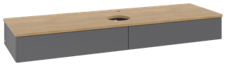V&B WT-Unterschrank o. F-Struktur Antao 160x50cm, HL, WBP hon. Oa, A m Lac
