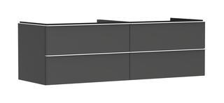 hansgrohe Waschtischunterschrank Xelu Q 1560x495x550mm, 4 SBK, grau mt., we. mt.