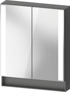 Duravit Uni-Spiegelschrank Typ E Qatego 60x75x15,5cm, graph ma, 2 Tür., wandh
