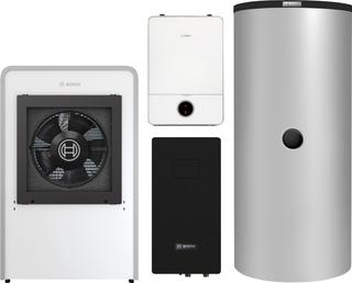 BOSCH Luftwärmepumpen-Paket JUPA CS761 CS7000iAW17IR, AWE17, FF27S, BHS 1000-6