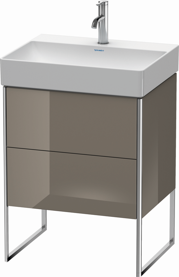 Artikelbild 1 des Artikels „Duravit Waschtisch-Unterschrank XSquare 58,4x46cm, flan. Gr hgl, 2 Ausz., steh. 58,4 x 46 cm | flannel grey hochglanz“