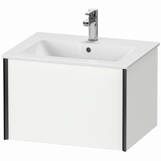 DU WTU XViu wandhängend,400x610x480mm 1Auszug,schwarz matt/weiß matt ES Nussb